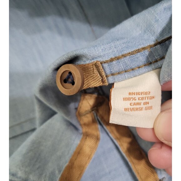 THE TERRITORY AHEAD Mens XL Sunset Roper Chambray Shirt Country Cowboy Southwest - Picture 8 of 8